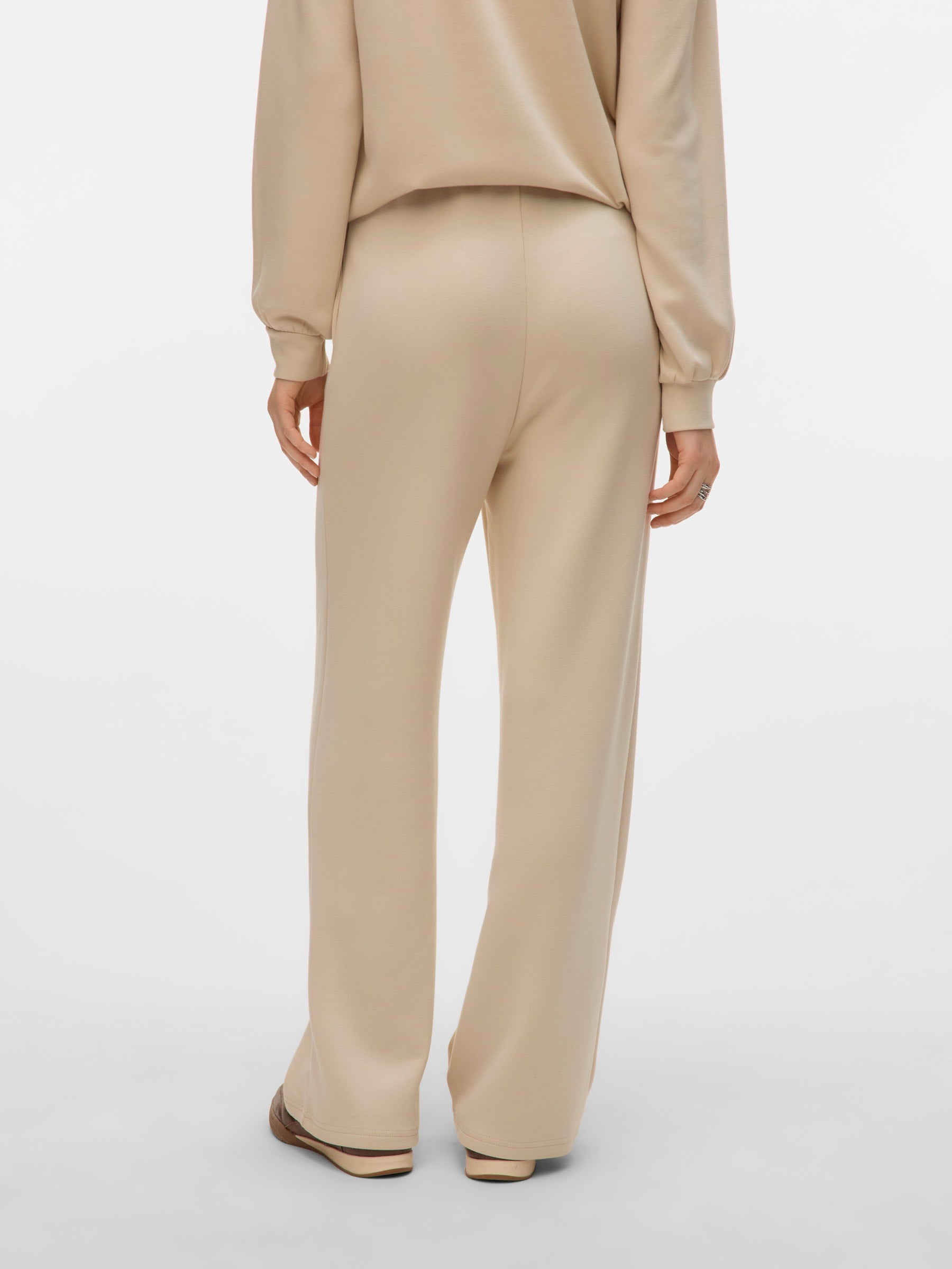 VERO MODA VMHALI wide pant boo in pumice stone - Image 2