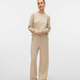 VERO MODA VMHALI wide pant boo in pumice stone - Image 4