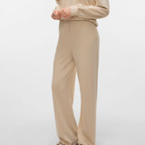 VERO MODA VMHALI wide pant boo in pumice stone - Image 5