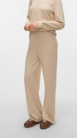 VERO MODA VMHALI wide pant boo in pumice stone - Image 5