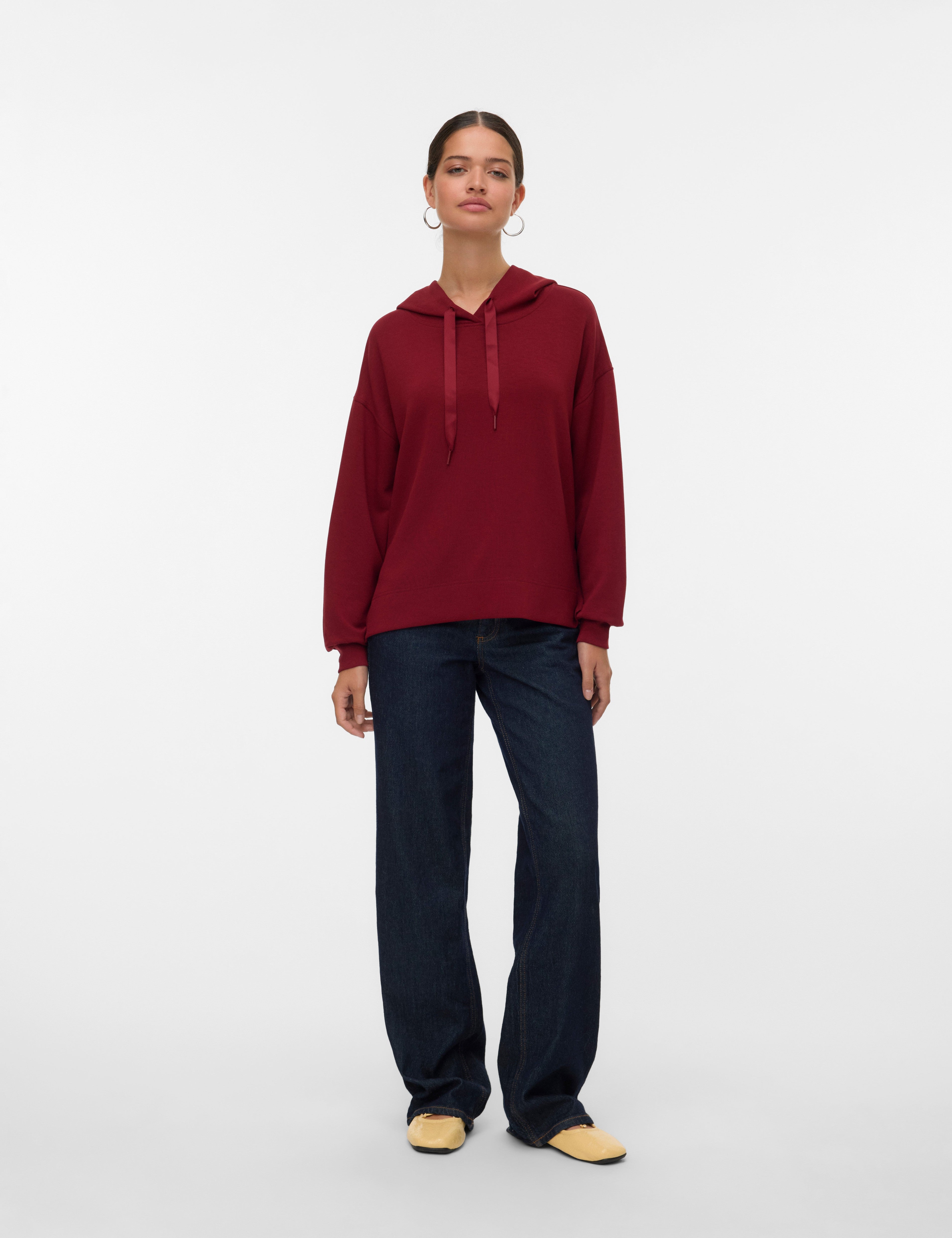VERO MODA VMHALI hoodie boo in syrah - Image 1