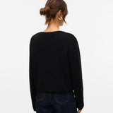 VERO MODA VMHILDUR bow cardigan in black - Image 2