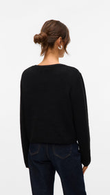 VERO MODA VMHILDUR bow cardigan in black - Image 2