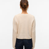VERO MODA VMHILDUR bow cardigan in birch - Image 2