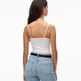 VERO MODA VMINGE lace singlet in bright white - Image 2