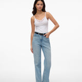 VERO MODA VMINGE lace singlet in bright white - Image 4