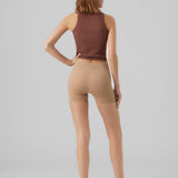 VERO MODA VMJACKIE seamless mini shorts in tan - Image 2