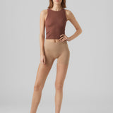 VERO MODA VMJACKIE seamless mini shorts in tan - Image 5