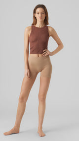VERO MODA VMJACKIE seamless mini shorts in tan - Image 5