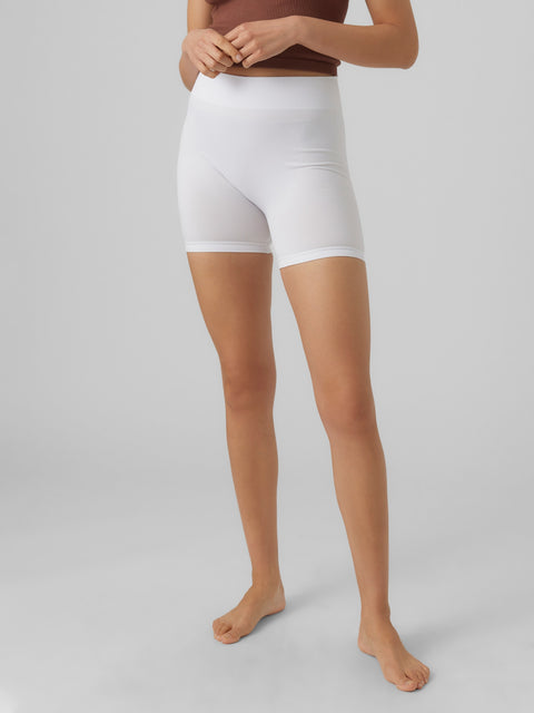 VERO MODA VMJACKIE seamless mini shorts in snow white