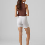 VERO MODA VMJACKIE seamless mini shorts in snow white - Image 2