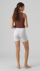 VERO MODA VMJACKIE seamless mini shorts in snow white - Image 2