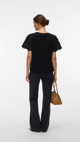VERO MODA VMJASY o-neck top in black - Image 2