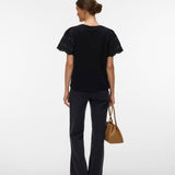 VERO MODA VMJASY o-neck top in black black lace - Image 2