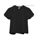 VERO MODA VMJASY o-neck top in black - Image 3