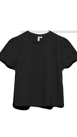 VERO MODA VMJASY o-neck top in black - Image 3