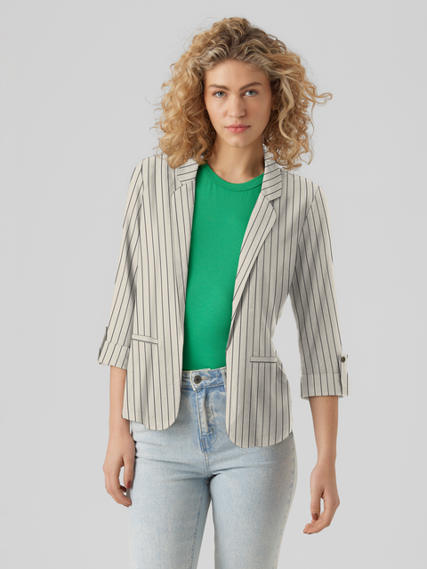 VERO MODA VMJESMILO 3/4 loose blazer in silver lining