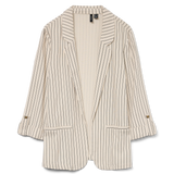VERO MODA VMJESMILO 3/4 loose blazer in silver lining - Image 3