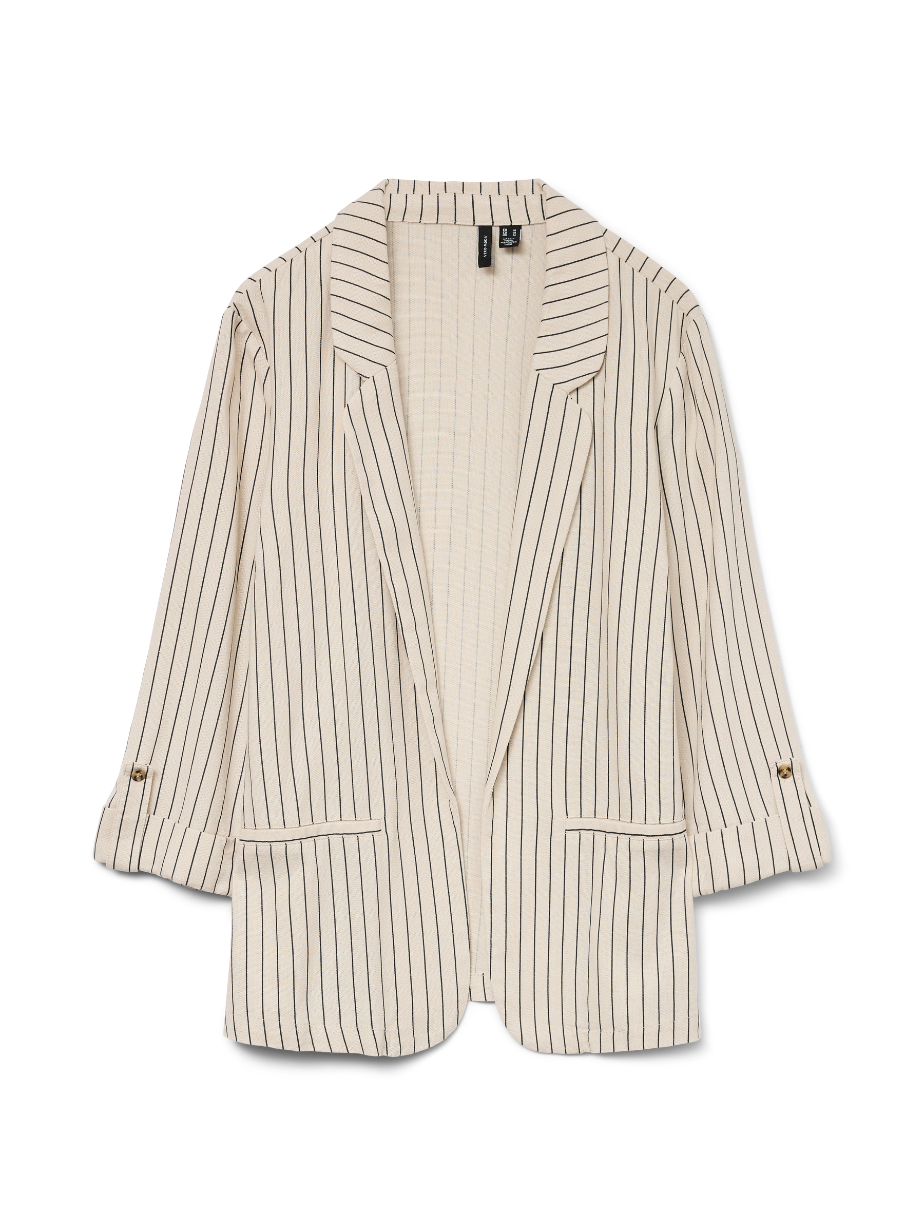 VERO MODA VMJESMILO 3/4 loose blazer in silver lining - Image 3