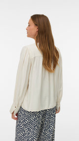 VERO MODA VMJISANA v-neck shirt in birch - Image 2