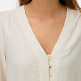 VERO MODA VMJISANA v-neck shirt in birch - Image 5