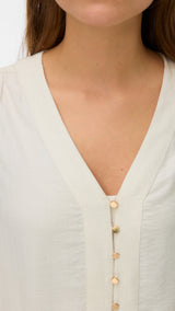 VERO MODA VMJISANA v-neck shirt in birch - Image 5