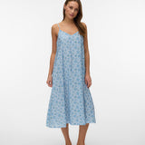 VERO MODA VMJOSIE calf singlet dress in cashmere blue blue molly - Image 1
