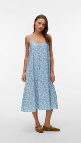 VERO MODA VMJOSIE calf singlet dress in cashmere blue blue molly - Image 1