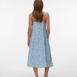 VERO MODA VMJOSIE calf singlet dress in cashmere blue blue molly - Image 2