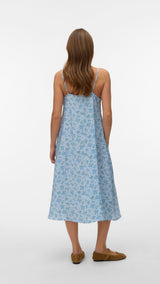 VERO MODA VMJOSIE calf singlet dress in cashmere blue blue molly - Image 2