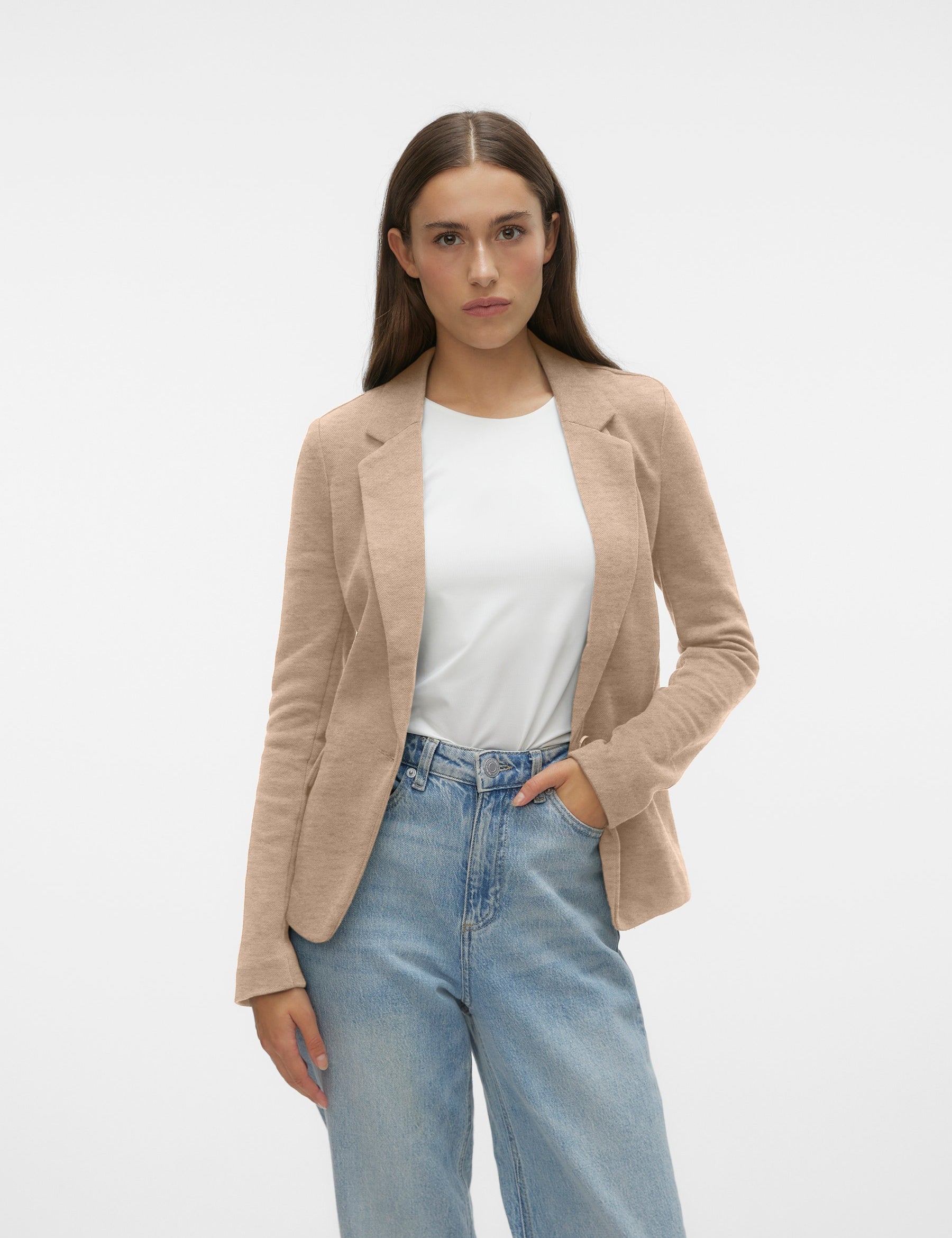 VERO MODA VMJULIA blazer in silver mink melange - Image 1