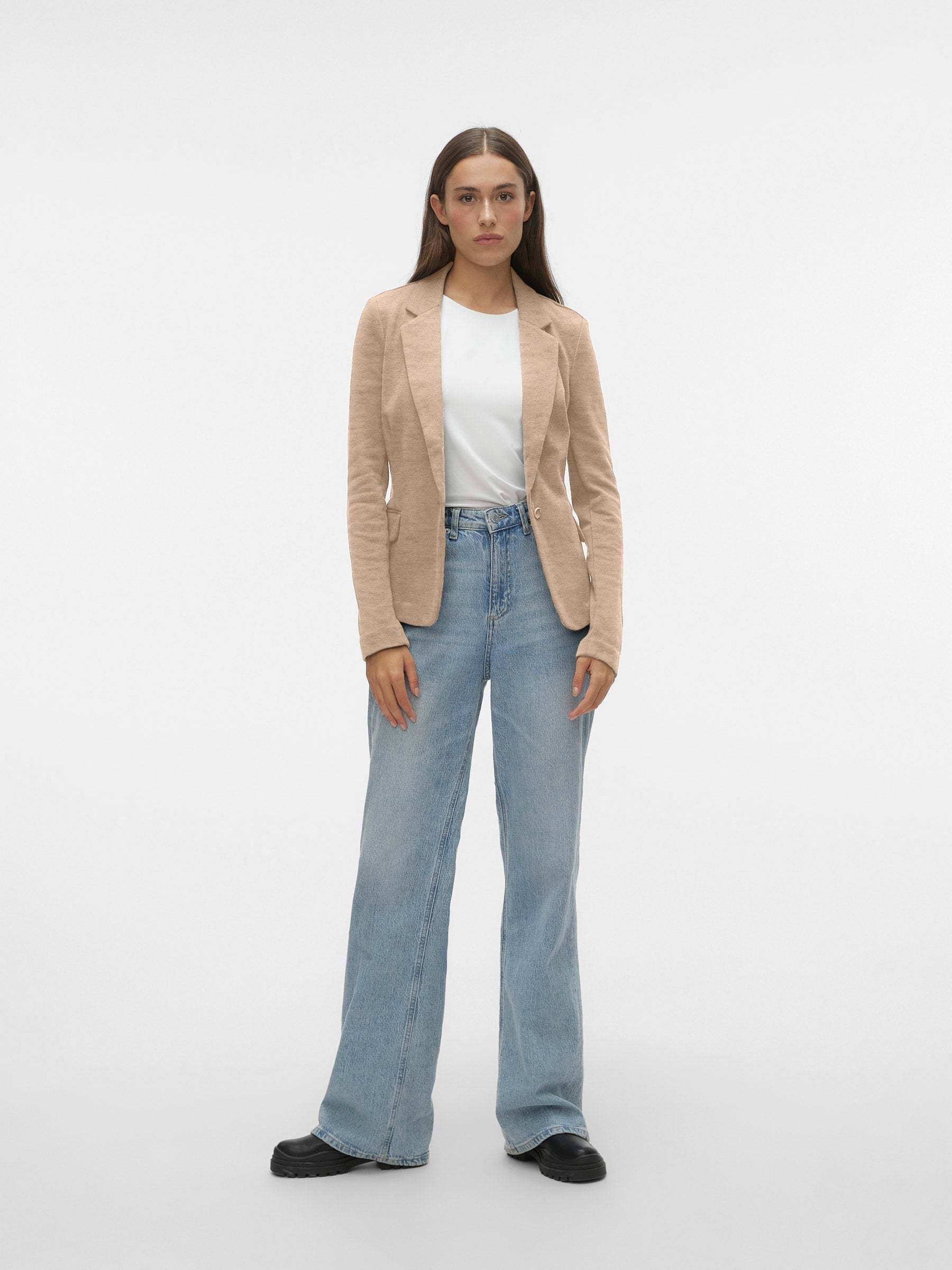 VERO MODA VMJULIA blazer in silver mink melange - Image 4