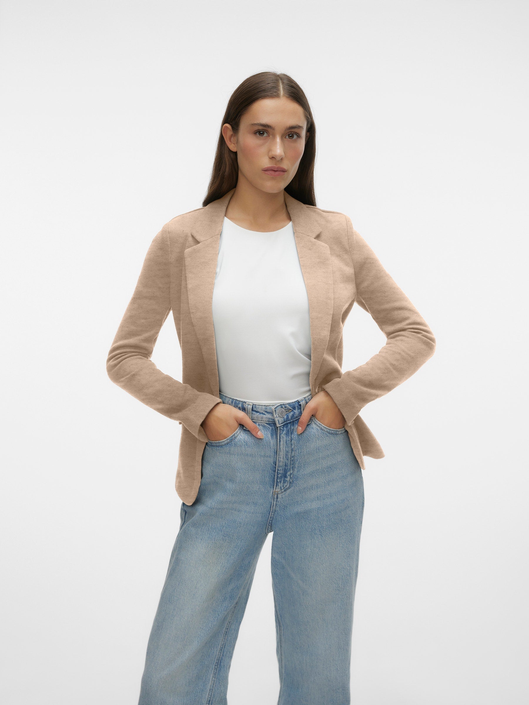 VERO MODA VMJULIA blazer in silver mink melange - Image 5