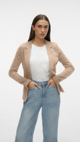 VERO MODA VMJULIA blazer in silver mink melange - Image 5