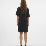 VERO MODA VMKANVA 2/4 tee dress - chocolate torte copper lurex