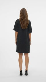 VERO MODA VMKANVA 2/4 tee dress - chocolate torte copper lurex