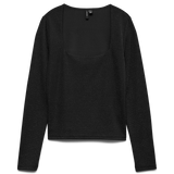 VERO MODA VMKANVA square neck top in black silver lurex - Image 3