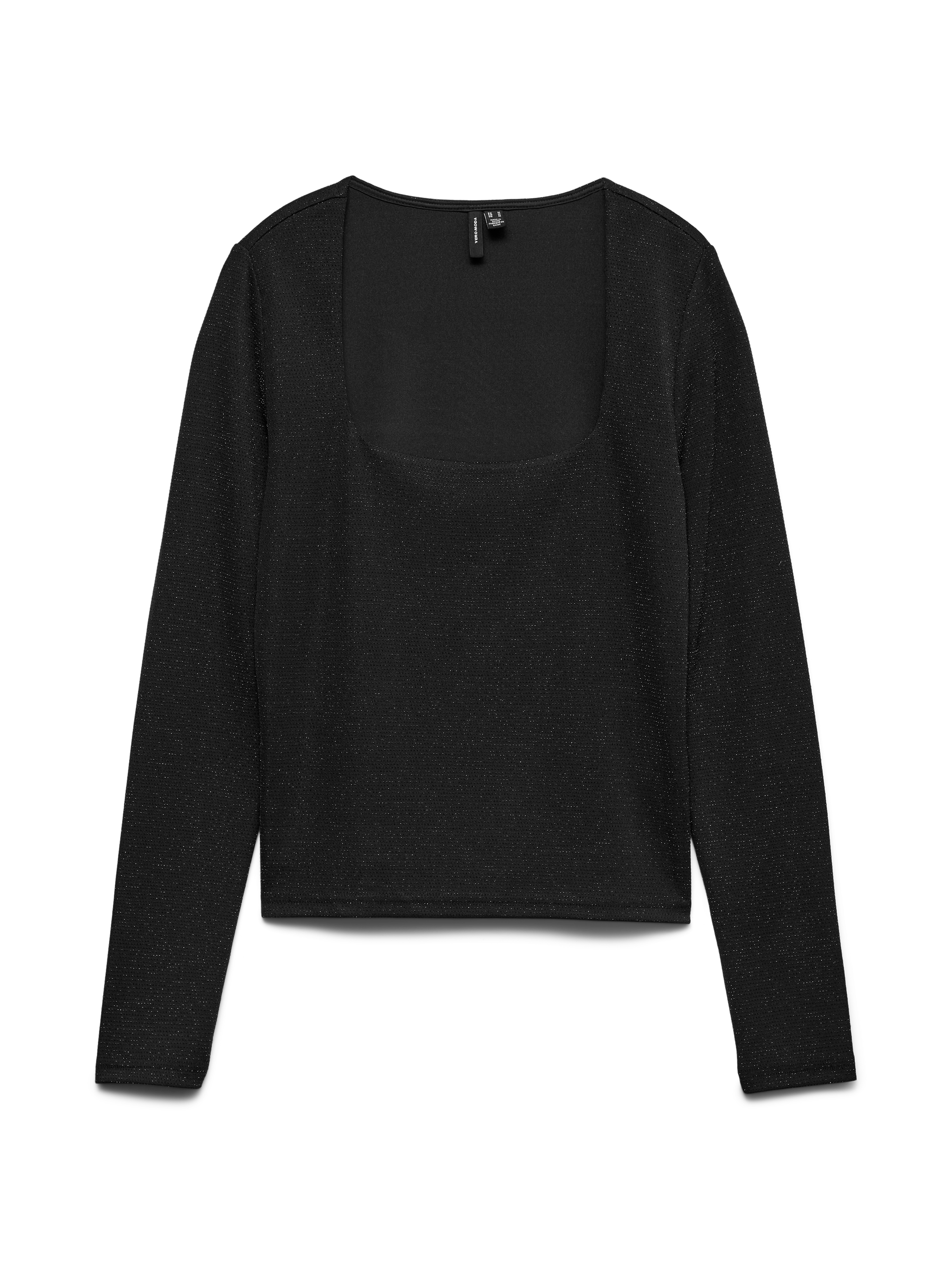 VERO MODA VMKANVA square neck top in black silver lurex - Image 3