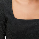 VERO MODA VMKANVA square neck top in black silver lurex - Image 5