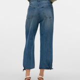 VERO MODA VMKATHY wide cropped jeans in medium blue - Image 2