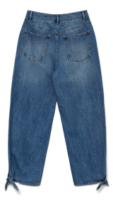 VERO MODA VMKATHY wide cropped jeans in medium blue - Image 4