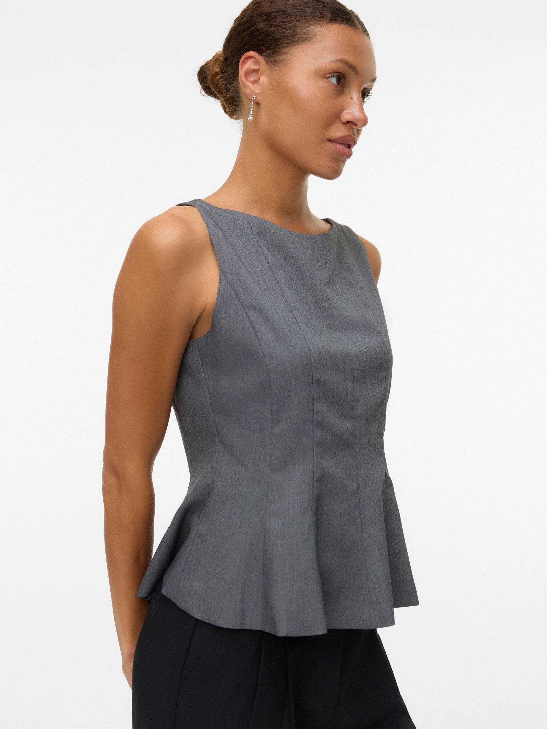 VERO MODA VMKIMBERLY top in dark grey - Image 4