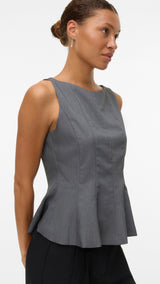 VERO MODA VMKIMBERLY top in dark grey - Image 4