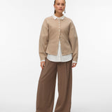 VERO MODA VMKLEA o-neck cardigan - silver mink