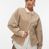 VERO MODA VMKLEA o-neck cardigan - silver mink