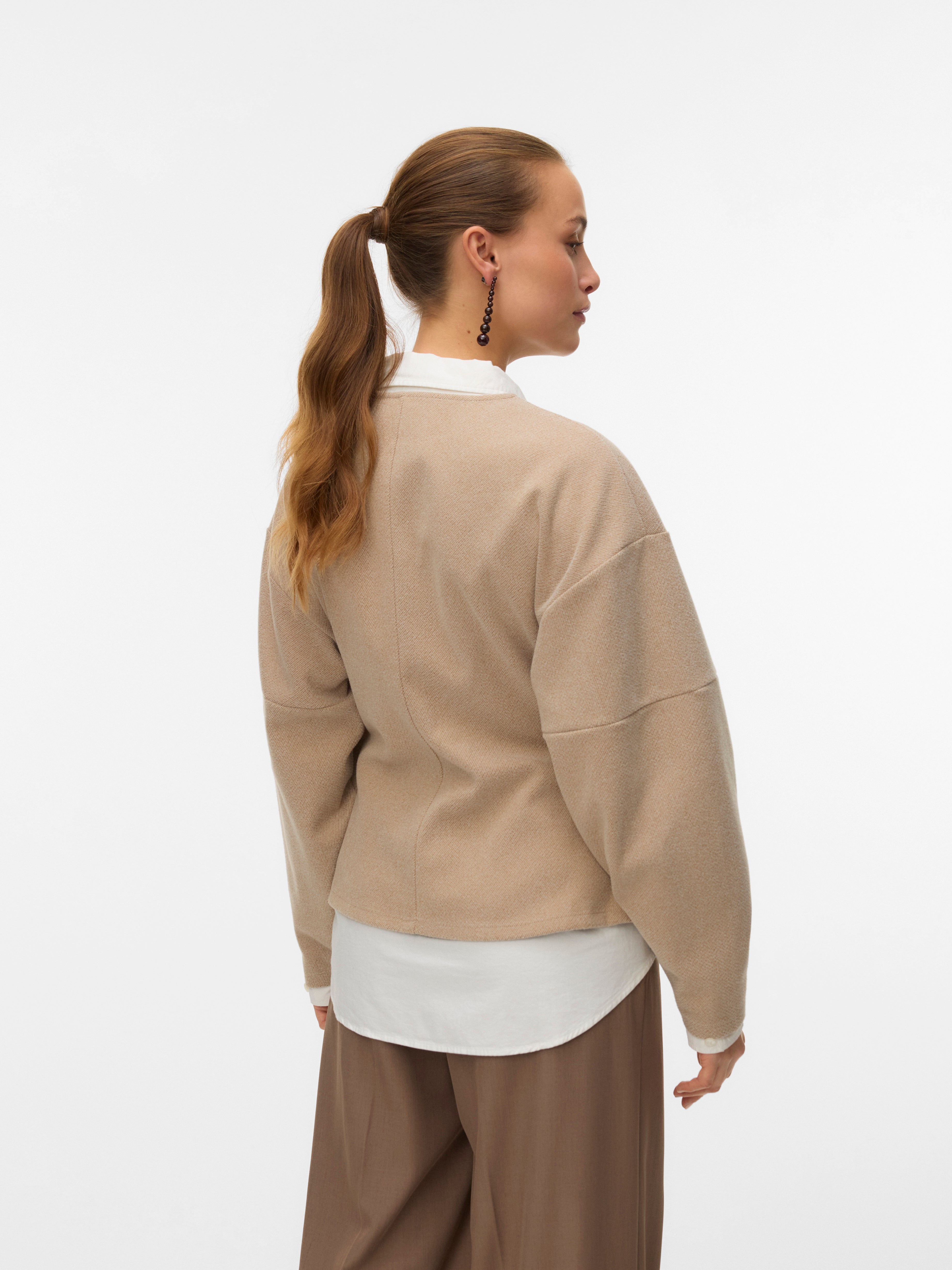 VERO MODA VMKLEA o-neck cardigan - silver mink