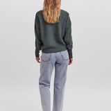 VERO MODA VMLEA v-neck cuff cardigan in balsam green - Image 2