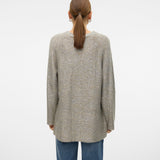 VERO MODA VMLEILANI new o-neck long pull. in griffin - Image 2