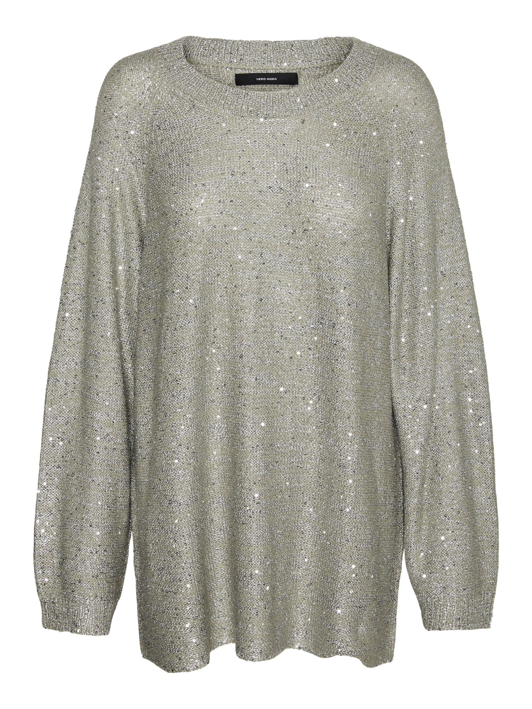 VERO MODA VMLEILANI new o-neck long pull. in griffin - Image 3