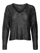 pumice stone w. silver sequins